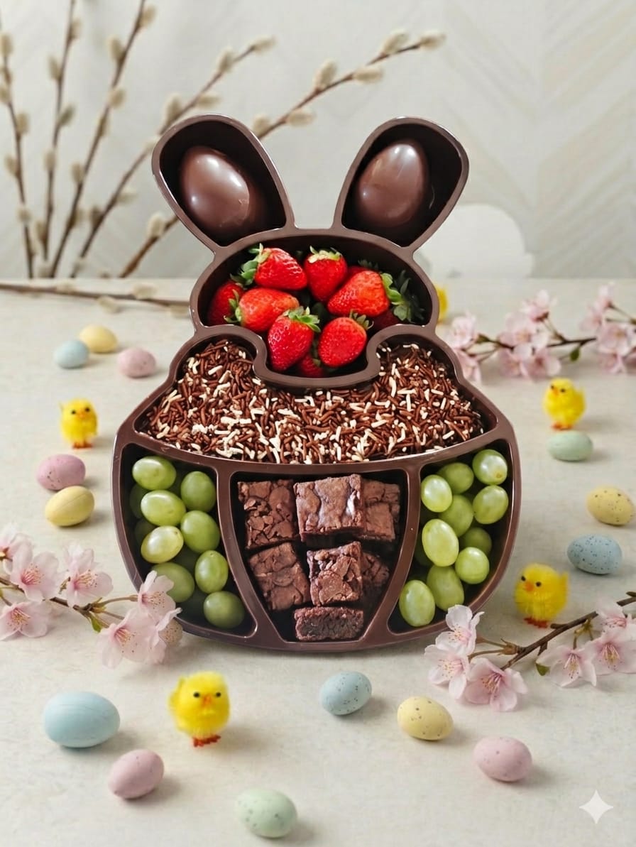 Fondue Box de Páscoa com mini ovinhos e brigadeiro