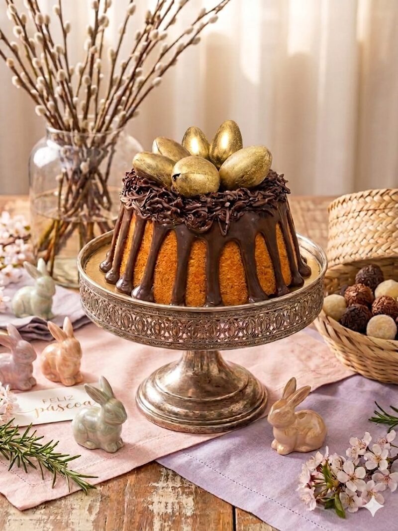 Bolo de Cenoura de Páscoa