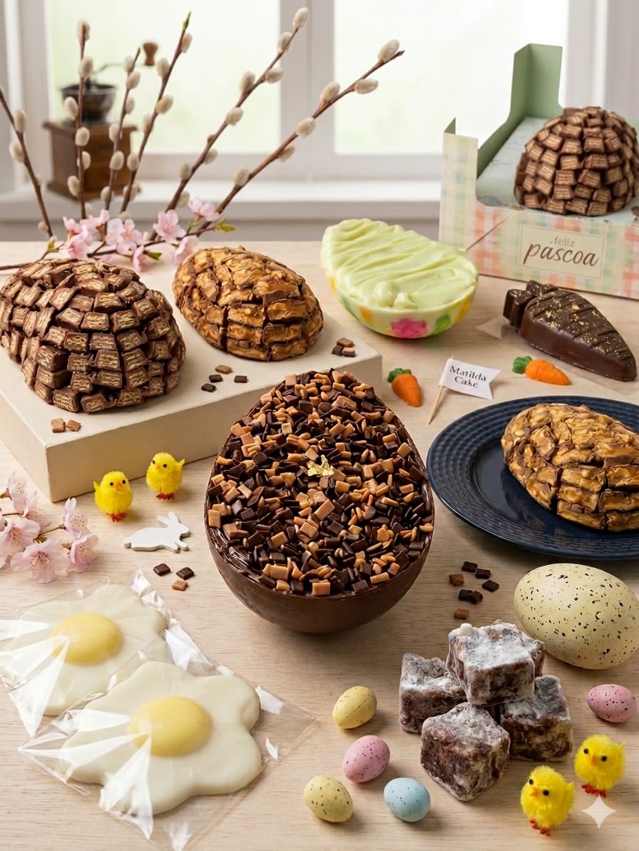 Catálogo de Páscoa Vivi Cupcakes — ovos, brigadeiros, brownies e muito mais